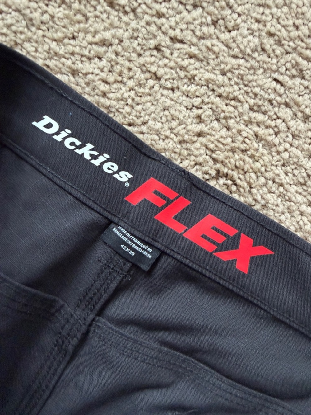 Dickies DuraTech Ranger Pant Relaxed Straight Fit Black Utility Work Flex 42x30 - Picture 8 of 11